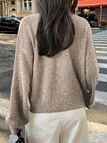 2025 Casual and Simple Button-Up Long-Sleeved Cardigan Sweater LDG-48025