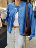 2025 Casual and Simple Button-Up Long-Sleeved Cardigan Sweater LDG-48025