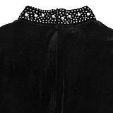 Stylish and Elegant Velvet Long-sleeved Dress With Rhinestone Embellishments BY-7617