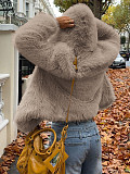 2025 Autumn/Winter Elegant and Stylish Fluffy Long-Sleeved Coat LDG-37011