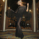 2025 New Arrival Mesh Panel See-Through High-Waisted Backless Dress ZJQD-89243