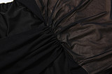 2025 New Arrival Mesh Panel See-Through High-Waisted Backless Dress ZJQD-89243