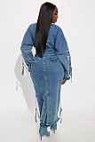 2025 Fashionable Loose-fitting High-Waisted Denim Dress RS-A6695
