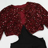 Sexy Hollow-out Sequined Bodycon Dress For Women CYA-902172