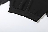 Stylish Solid-color Mesh Paneling Loose-fitting Hooded Top XS-87505