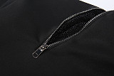 Stylish Solid-color Mesh Paneling Loose-fitting Hooded Top XS-87505