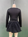 New Arrival Elegant Slim-Fit Long-Sleeved Elastic Flared Dress RS-1200