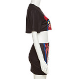 2025 Winter New Collection: Printed Crop Top and Bodycon Skirt Set SXE-27132