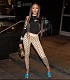 Fashion Moon Print Design Stretch Slim-Fit Long-Sleeved Top and Pants Set YZY-8975