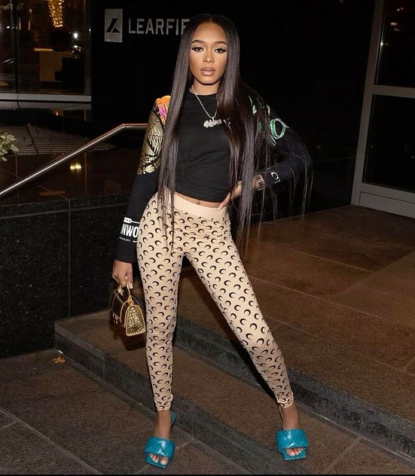 Fashion Moon Print Design Stretch Slim-Fit Long-Sleeved Top and Pants Set YZY-8975