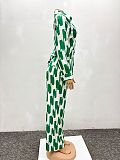 African Women Loose Long-sleeved Shirt For Spring Autumn Long Pants Amazon Two Pieces QZ-1889
