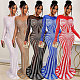 Sexy Rhinestone Embellished Floor-Length Evening Dress NY-2639