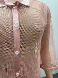Lapel Knitted Cardigan And Wide-leg Trousers Two Pieces QZ-3777