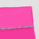 Sexy Rhinestone Embellished See-Through Patchwork Slit Dress NY-3369