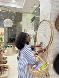 Loose Long Striped V-neck Dress For Women African Chic For Summer QZ-7245