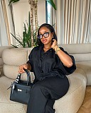 Stylish Casual Shirt and Trousers Two-piece Set QZ-3202