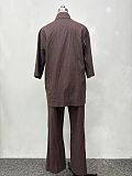 Fashion Casual Three-Quarter Sleeve Top and Pants Two-Piece Set QZ-1626