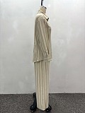 Casual Loose-fitting Long-sleeved Shirt and Trousers Two-piece Set QZ-6875