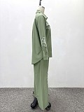 Stylish Vintage French Embroidered Shirt and Trousers Set QZ-7654