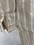 Casual Loose-fitting Long-sleeved Shirt and Trousers Two-piece Set QZ-6875