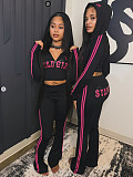 2026 Retro Waist Cinching Slimming Spice Girl Long Sleeved Trouser Set FC-1430