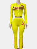 2026 Retro Waist Cinching Slimming Spice Girl Long Sleeved Trouser Set FC-1430