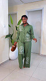 Stylish Vintage French Embroidered Shirt and Trousers Set QZ-7654