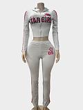 2026 Retro Waist Cinching Slimming Spice Girl Long Sleeved Trouser Set FC-1430