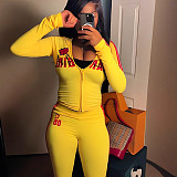 2026 Retro Waist Cinching Slimming Spice Girl Long Sleeved Trouser Set FC-1430