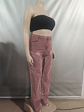 2026 Autumn Streetwear Button High-waisted Jeans Pants AK-41005