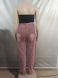 2026 Autumn Streetwear Button High-waisted Jeans Pants AK-41005