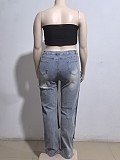 2026 Autumn Streetwear Button High-waisted Jeans Pants AK-41005