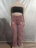 2026 Autumn Streetwear Button High-waisted Jeans Pants AK-41005