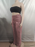 2026 Autumn Streetwear Button High-waisted Jeans Pants AK-41005