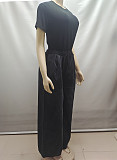 Casual and Versatile Lose-fitting Wide-leg Denim Pants With An Elastic Waistband AK-50701