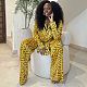 Casual Loose-fitting Long-sleeved Printed Shirt and Wide-leg Pants Two-piece Set QZ-6923