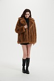 2025 Winter Fox Fur Relaxed Fit Mid-Length Coat ZNFR-89758