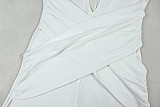Sexy Hollow-out Solid Color Flared Long-sleeved Jumpsuit JY-006299