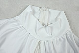 Sexy Hollow-out Solid Color Flared Long-sleeved Jumpsuit JY-006299