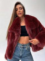 Autumn/Winter Faux Fur Short Fox Fur Coat ZNFR-395