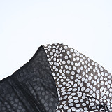 2025 Autumn/Winter Sexy Square-Neck Polka Dot Long-Sleeved Dress SUM-25448
