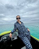 Casual Printed Long-sleeved Collared Shirt and Trousers Two-piece Set QZ-6414