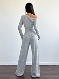2025 Fashionable and Sexy Off-Shoulder Slim-Fit Two-Piece Set RS-019