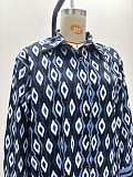 Casual Printed Long-sleeved Collared Shirt and Trousers Two-piece Set QZ-6414