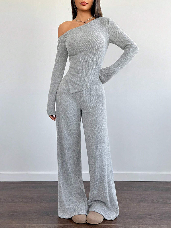 2025 Fashionable and Sexy Off-Shoulder Slim-Fit Two-Piece Set RS-019