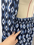 Casual Printed Long-sleeved Collared Shirt and Trousers Two-piece Set QZ-6414