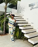 Casual Printed Loose-fitting Shirt and Trousers Two-piece Set QZ-6194