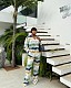 Casual Printed Loose-fitting Shirt and Trousers Two-piece Set QZ-6194