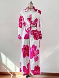 Stylish Zebra Print Long-sleeved Cardigan Shirt and Trousers Two-piece Set QZ-382