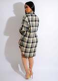 Casual Loose Classic Plaid Shirt Dress RS-L369